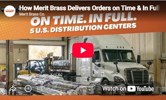 Video thumbnail showing Merit Brass order fulfillment and distribution operations